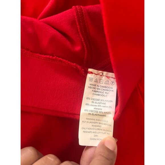 Michael Michael Kors, red legging career trousers, size medium - Picture 5 of 6